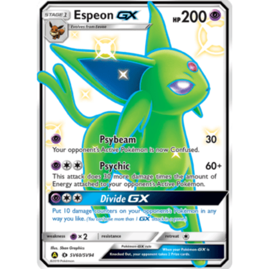 Espeon GX  - Holofoil Hidden Fates Shiny Vault - Shiny Holo Rare