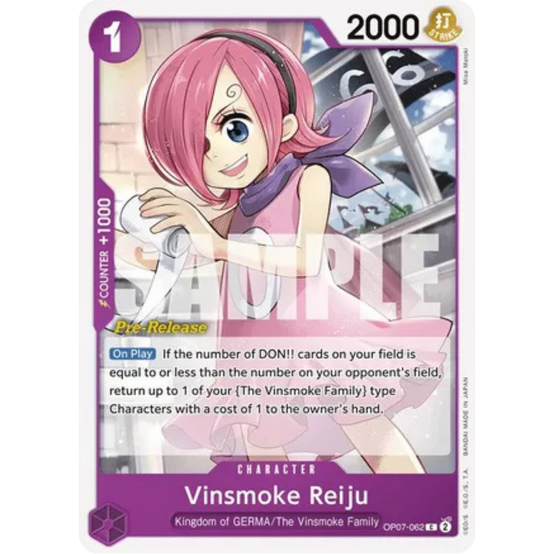 Vinsmoke Reiju (OP07-062) - 500 Years in the Future Pre-Release Cards