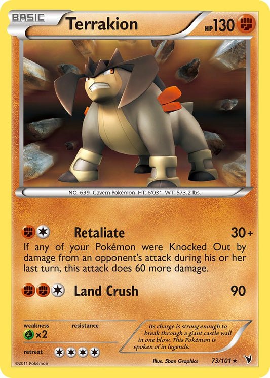 Terrakion - 73/101 (Cosmos Holo)/101  - Holofoil Blister Exclusives - Promo