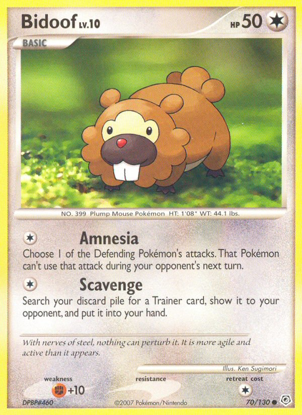 Bidoof 070  Diamond and Pearl - Common