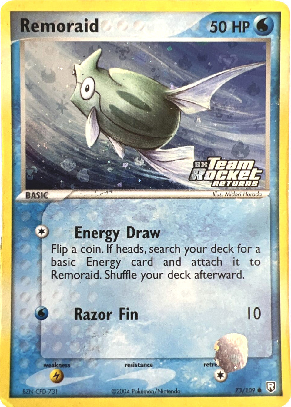 Remoraid 073  - Reverse Holofoil Team Rocket Returns - Common