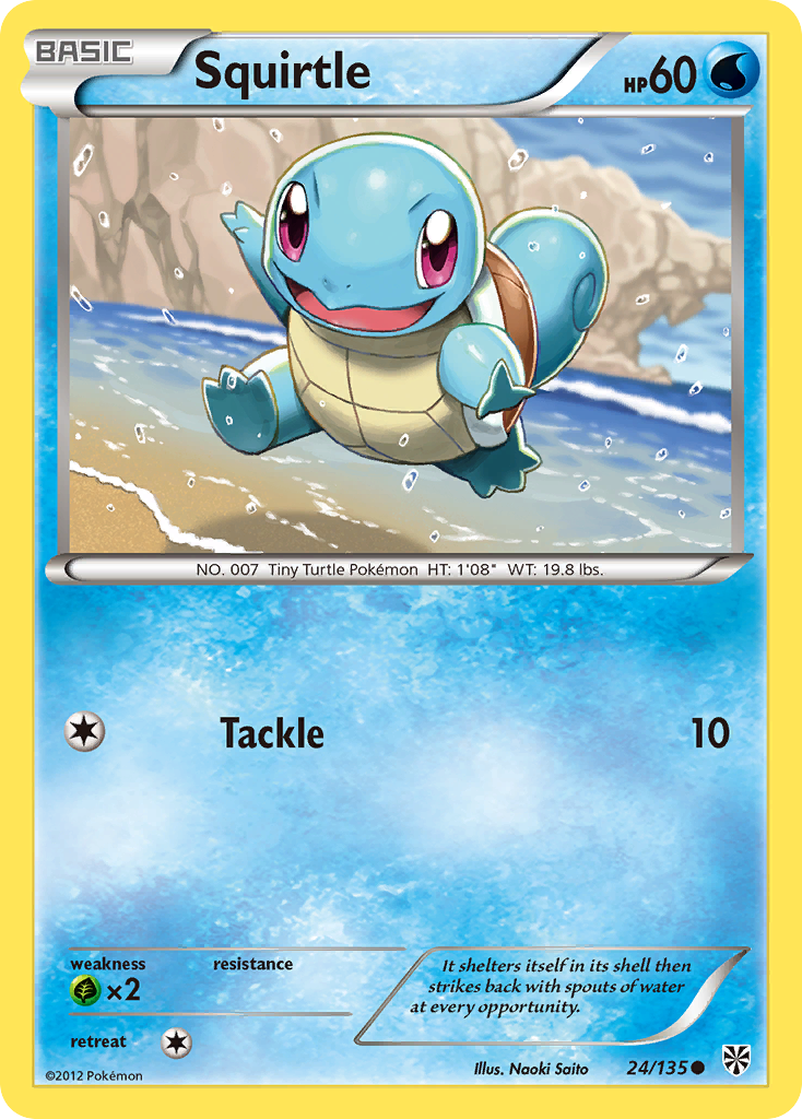 Squirtle 024  Plasma Storm - Common