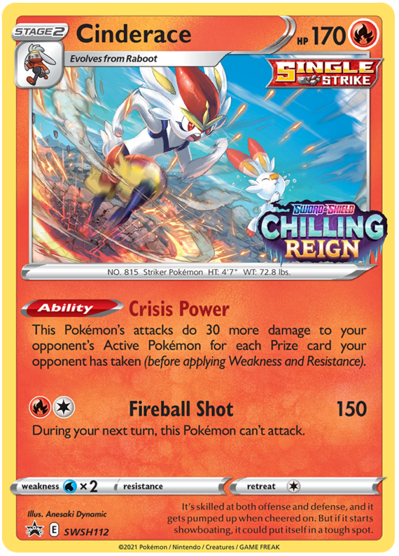 Cinderace SWSH112  - Holofoil SWSH Sword & Shield Promo Cards - Promo