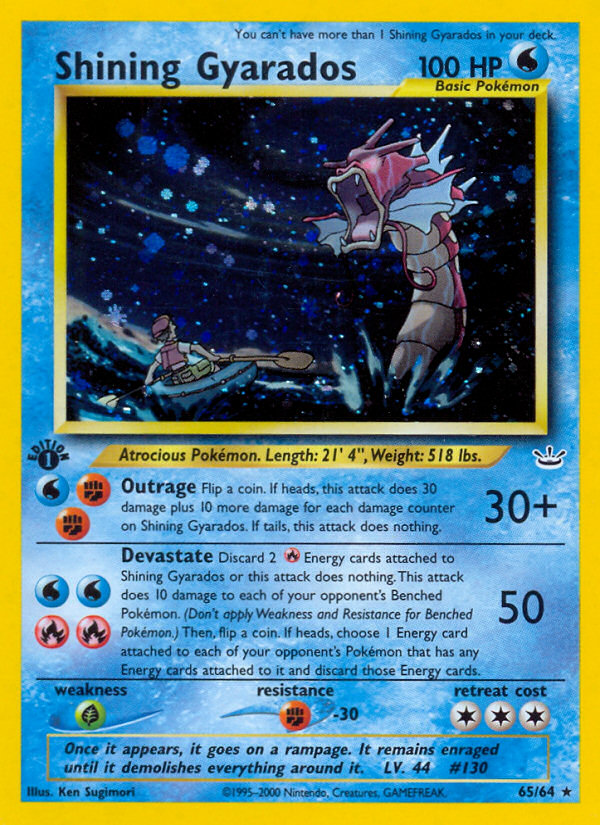 Shining Gyarados  - 1st Edition Holofoil Neo Revelation - Secret Rare