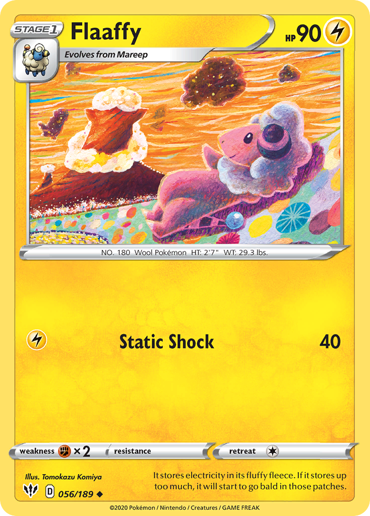 Flaaffy 056  SWSH03 Darkness Ablaze - Uncommon