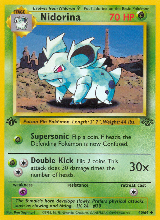 Nidorina 040/64  - 1st Edition Jungle - Uncommon