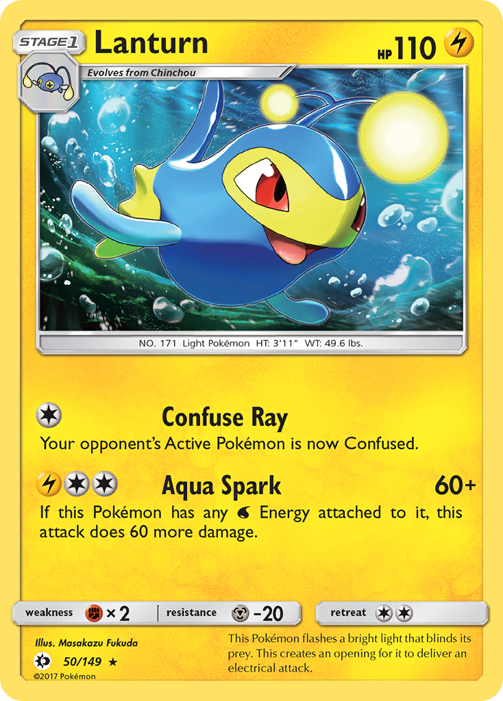 Lanturn 050  SM Base Set - Rare