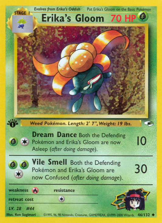 Erika's Gloom (46) 046  - 1st Edition Gym Heroes - Uncommon
