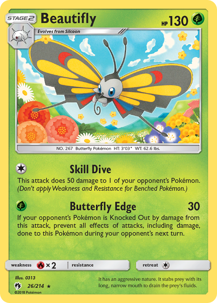 Beautifly  SM  Lost Thunder - Rare