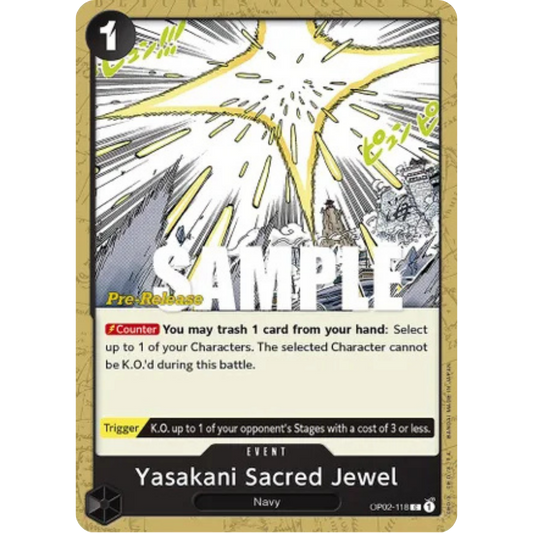 Yasakani Sacred Jewel (OP02-118) - Paramount War Pre-Release Cards