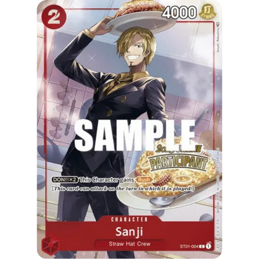 Sanji (Online Regional 2023) [Participant] (ST01-004) - One Piece Promotion Cards Foil