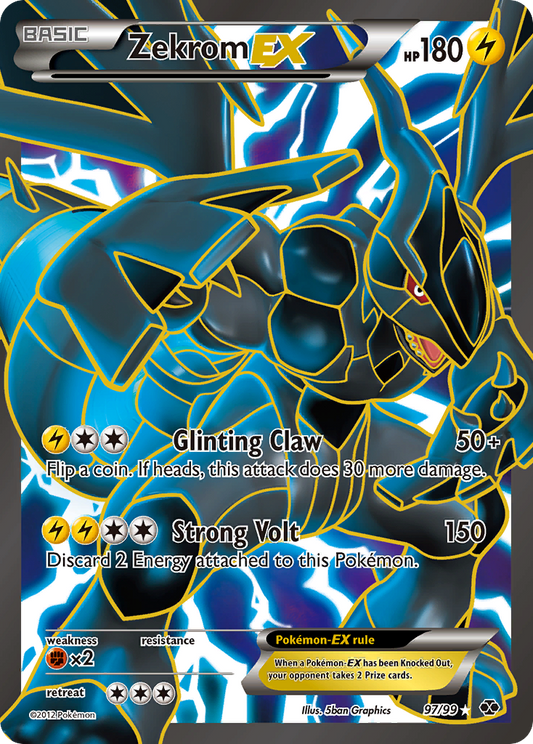 Zekrom EX (97 Full Art)  - Holofoil Next Destinies - Ultra Rare