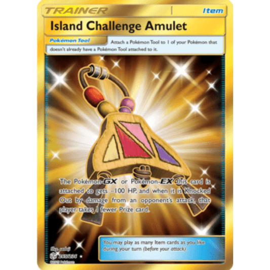 Island Challenge Amulet (Secret) 265  - Holofoil SM  Cosmic Eclipse - Secret Rare