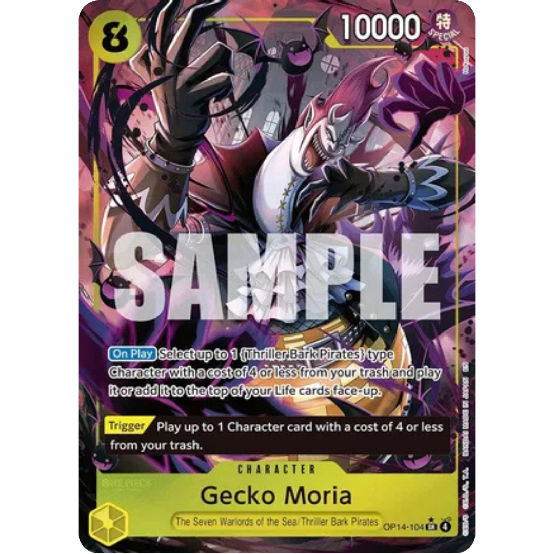 Gecko Moria - OP14-104 (Alternate Art) (OP14-104) - The Azure Sea's Seven Foil
