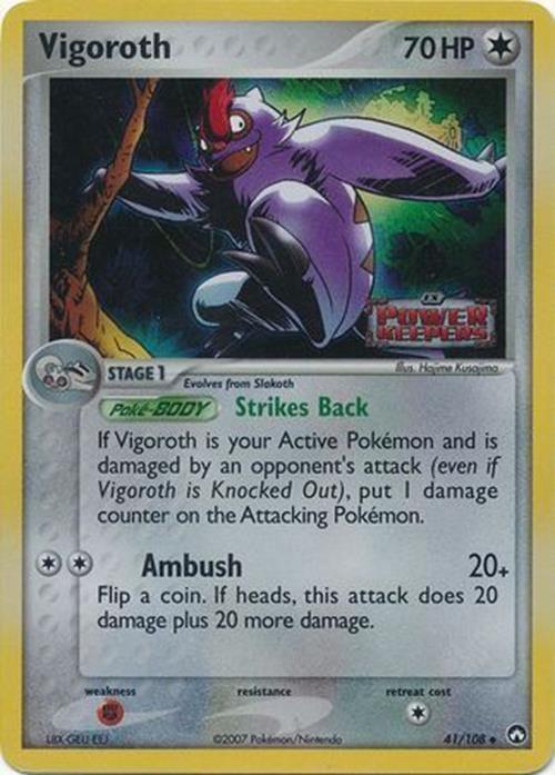 Vigoroth  - Reverse Holofoil Power Keepers - Uncommon
