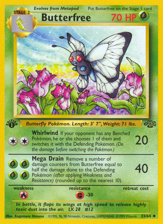 Butterfree 033/64  - 1st Edition Jungle - Uncommon
