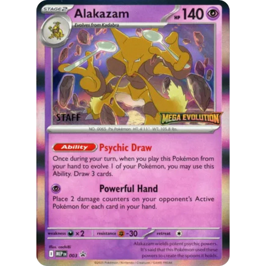 Alakazam 003  - Holofoil ME Mega Evolution Promo - Promo