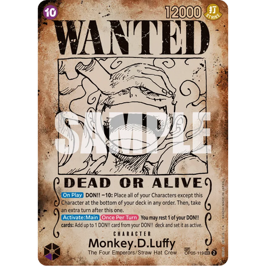 Monkey.D.Luffy (Wanted Poster) (OP05-119) - Emperors in the New World Foil