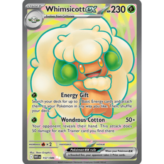 Whimsicott ex 157/086  - Holofoil SV White Flare - Ultra Rare