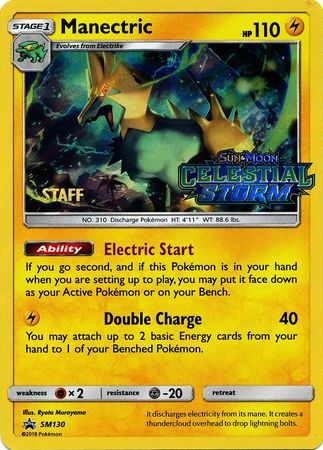 Manectric - SM130 (Prerelease) [Staff]  - Holofoil SM Promos - Promo