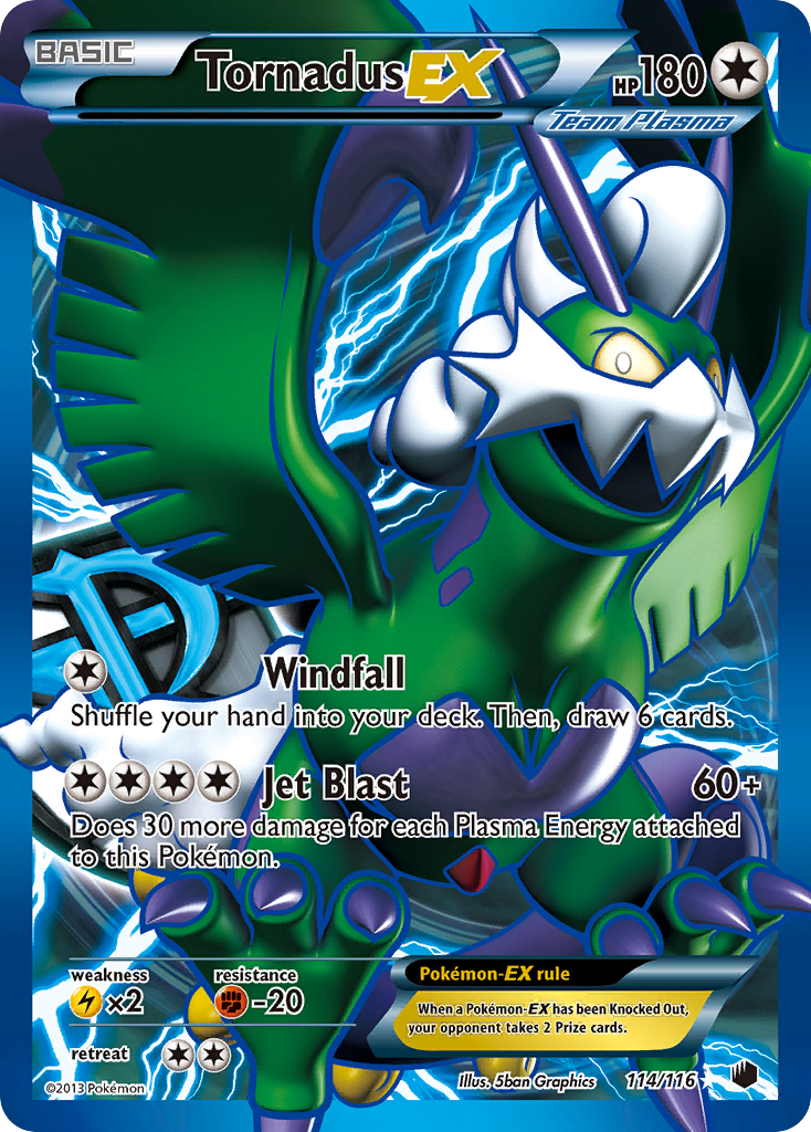 Tornadus EX (Team Plasma) (114 Full Art)  - Holofoil Plasma Freeze - Ultra Rare