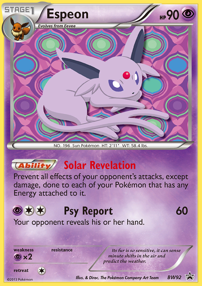 Espeon - BW92  - Holofoil Black and White Promos - Promo