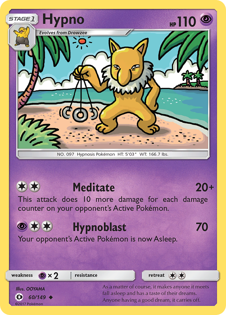 Hypno 060  SM Base Set - Uncommon