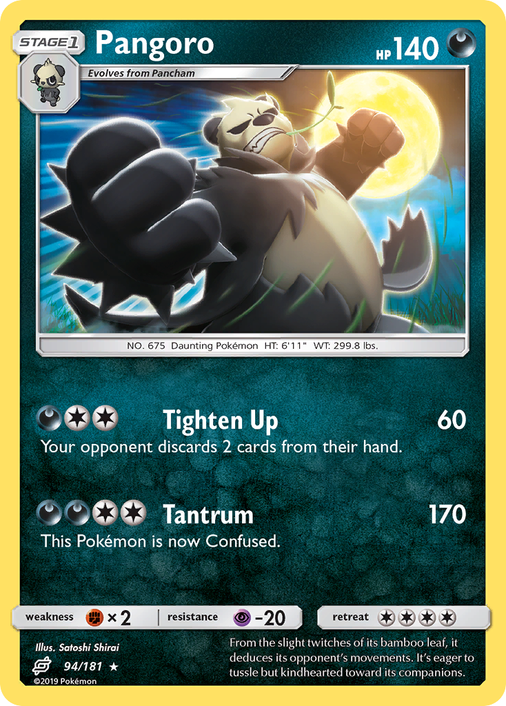 Pangoro 094  SM  Team Up - Rare