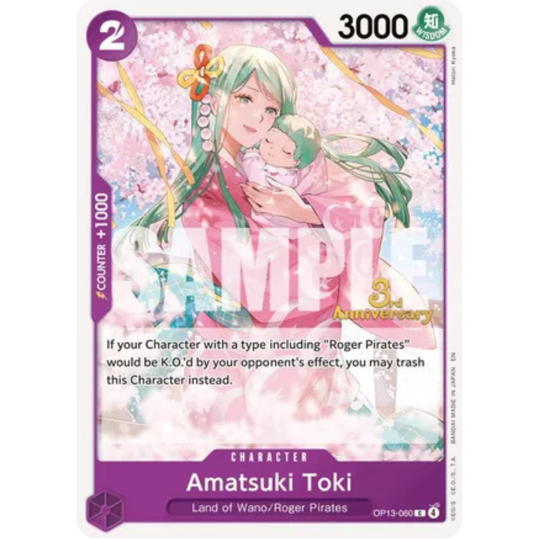 Amatsuki Toki (OP13-060) - Carrying On His Will: 3rd Anniversary Tournament Cards