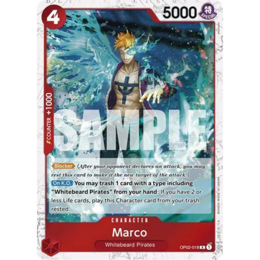 Marco (Jolly Roger Foil) (OP02-018) - Premium Booster -The Best- Foil