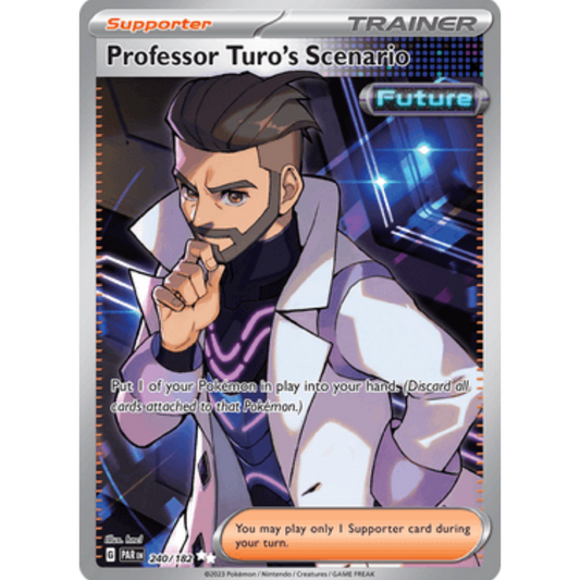 Professor Turo's Scenario 240/182  - Holofoil SV04 Paradox Rift - Ultra Rare