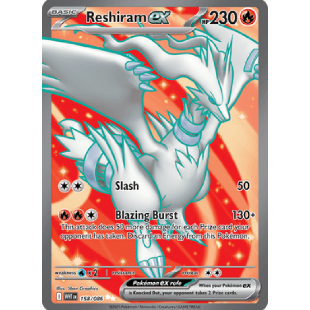 Reshiram ex 158/086  - Holofoil SV White Flare - Ultra Rare