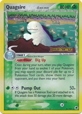 Quagsire (Delta Species) 021  - Reverse Holofoil Dragon Frontiers - Rare