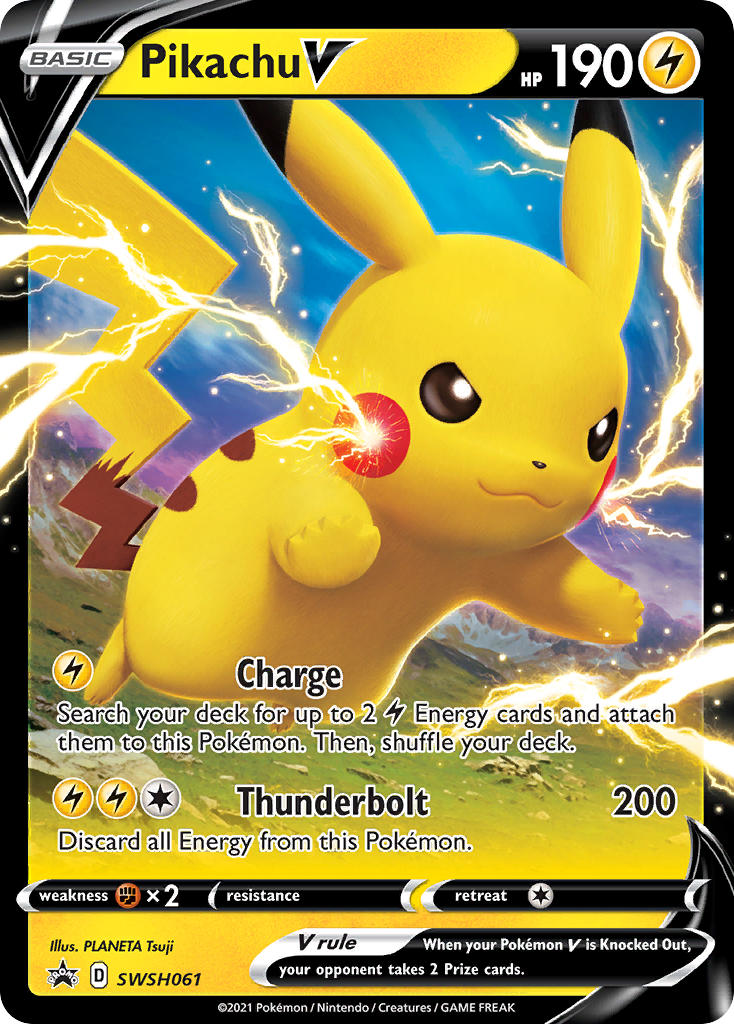 Pikachu V SWSH061  - Holofoil Jumbo Cards - Promo