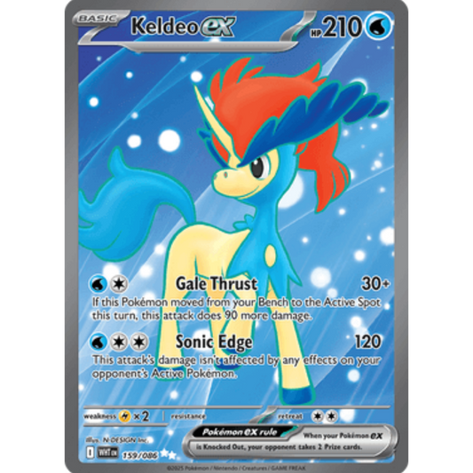 Keldeo ex 159/086  - Holofoil SV White Flare - Ultra Rare