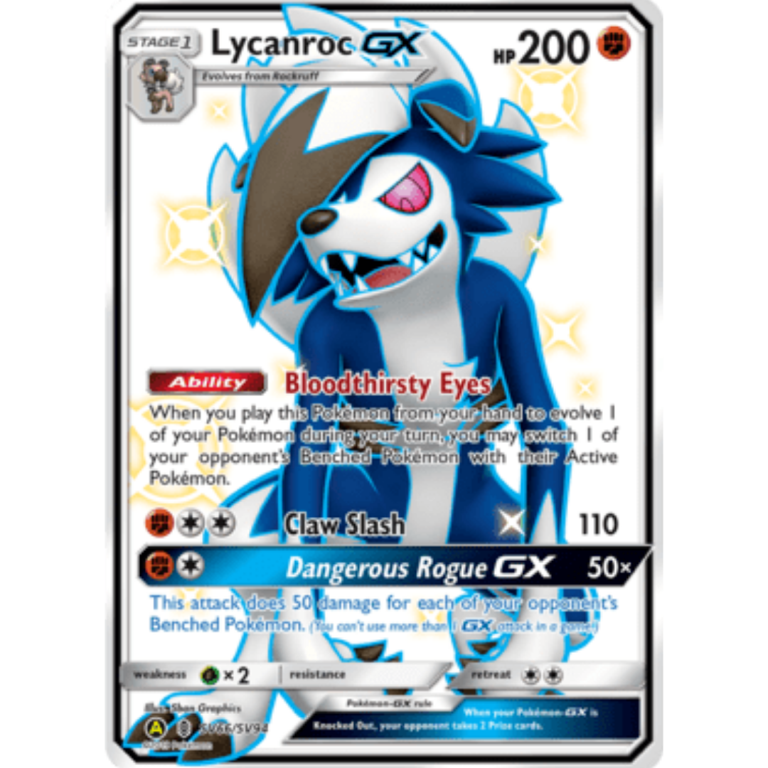Lycanroc GX (SV66) SV66  - Holofoil Hidden Fates Shiny Vault - Shiny Holo Rare