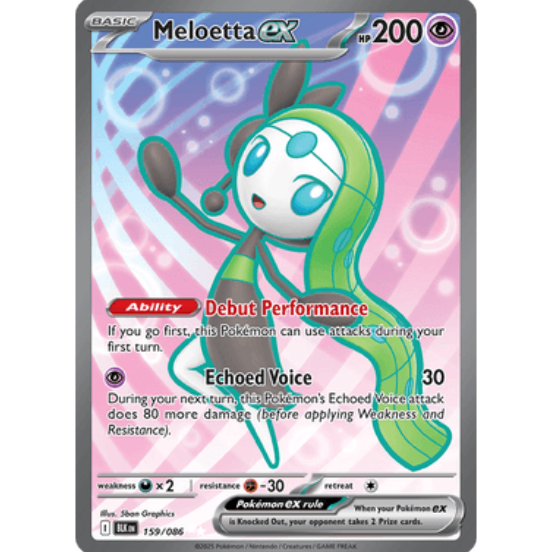 Meloetta ex 159/086  - Holofoil SV Black Bolt - Secret Rare