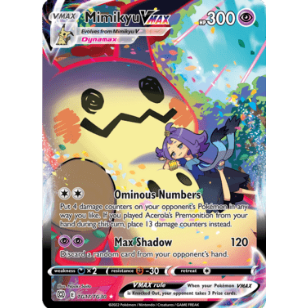 Mimikyu VMAX TG17  - Holofoil SWSH09 Brilliant Stars Trainer Gallery - Ultra Rare