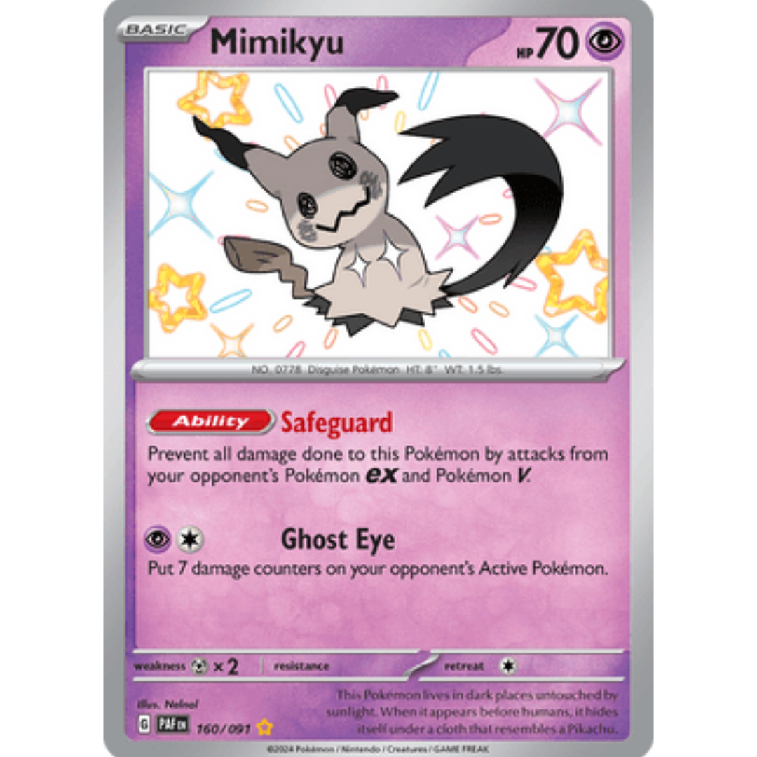 Mimikyu 160/091  - Holofoil SV Paldean Fates - Shiny Rare