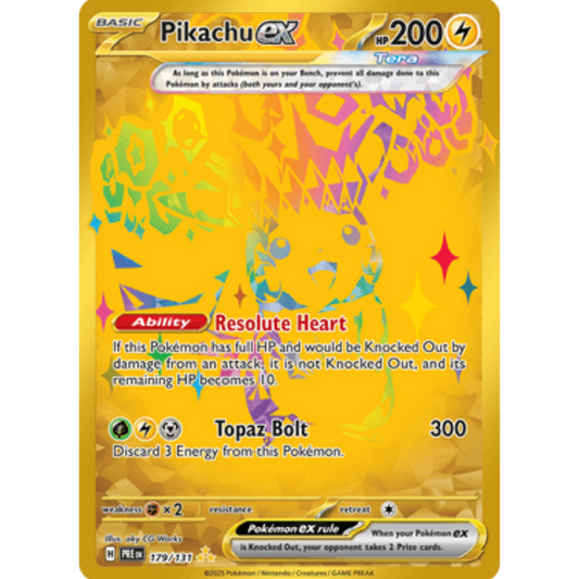 Pikachu ex 179/131  - Holofoil SV Prismatic Evolutions - Hyper Rare