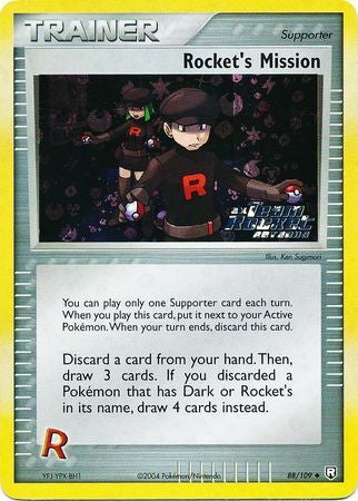 Rocket's Mission 088  - Reverse Holofoil Team Rocket Returns - Uncommon