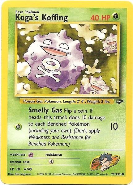 Koga's Koffing (79) 079  - Unlimited Gym Challenge - Common