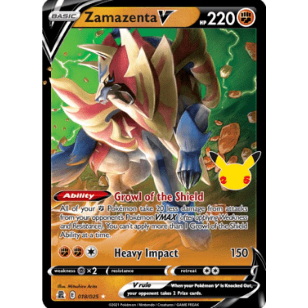 Zamazenta V 018  - Holofoil Celebrations - Ultra Rare