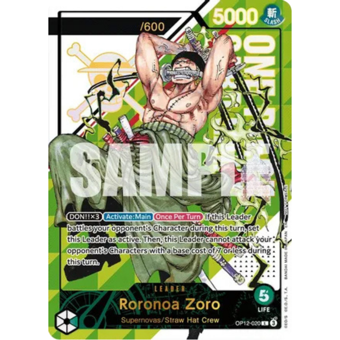 Roronoa Zoro (Serial Numbered) (OP12-020) - One Piece Promotion Cards Foil