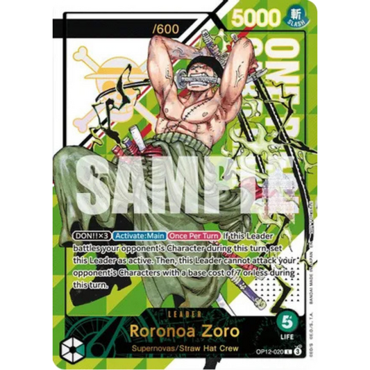 Roronoa Zoro (Serial Numbered) (OP12-020) - One Piece Promotion Cards Foil