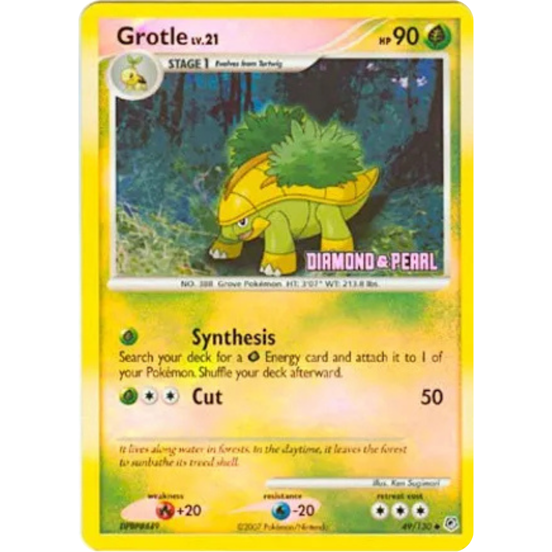 Grotle - 49/130 [Diamond & Pearl]/130  - Reverse Holofoil Burger King Promos - Promo