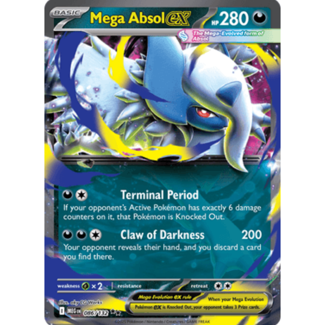 Mega Absol ex 086/132  - Holofoil ME01 Mega Evolution - Double Rare