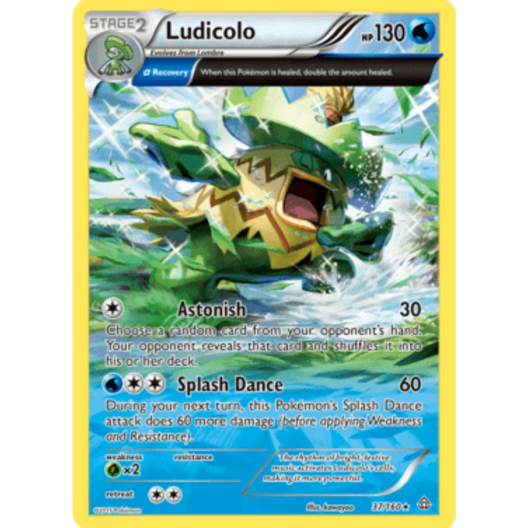 Ludicolo (Alpha) 037  - Reverse Holofoil XY  Primal Clash - Rare