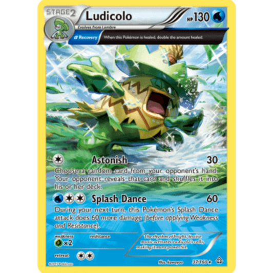 Ludicolo (Alpha) 037/160  - Reverse Holofoil XY  Primal Clash - Rare
