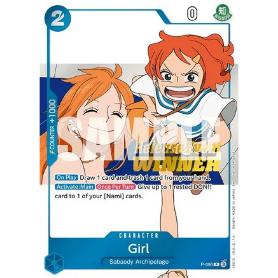 Girl (OP14 Release Event Winner) (P-096) - One Piece Promotion Cards Foil